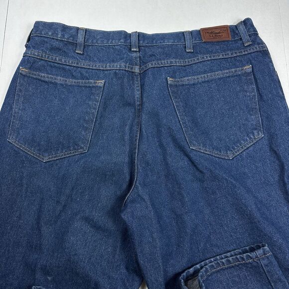 LL Bean Men’s Relaxed Fit Jeans Medium Wash 100% Cotton Classic Straight 40X32 - Picture 10 of 16